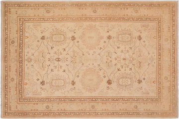 handmade Traditional Kafkaz Chobi Ziegler Beige Tan Hand Knotted RECTANGLE 100% WOOL area rug 9 x 12